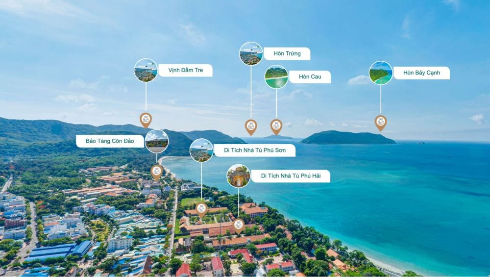 Vị trí các nhà tù Côn Đảo